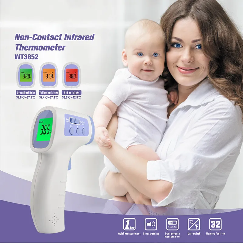 

IR Infrared Digital Forehead Thermometer Non-Contact Body For Baby/Adult