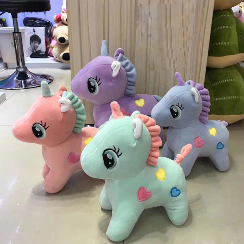 24 см Цвет единорог плюшевые животные toyKids рождественские плюшевые игрушки милые мягкие Обучающие игрушки подарок для детей девочек