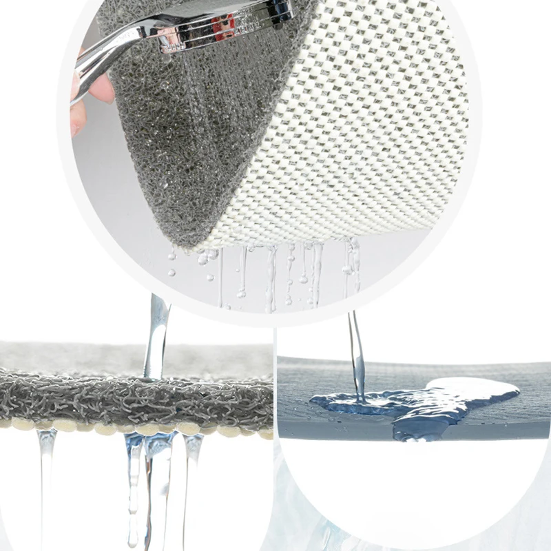 Waterproof Non-Slip Rectangular Bathroom Floor Mat, 40x60cm