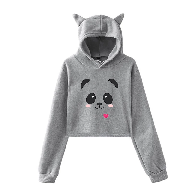 Kawaii/толстовки Харадзюку с пандой; женская розовая одежда; уличная одежда; толстовки в стиле хип-хоп; Одежда для девочек; зимние топы с длинными рукавами