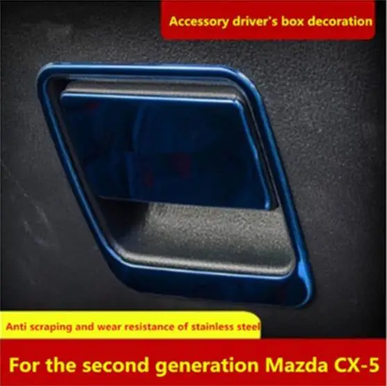 

Storage box switch decorative sequins For Mazda CX-5 CX5 2017 2018 glove box bright accessories 2PCS