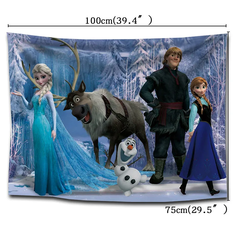 style9 Frozen party decoration 75*100cm wall tapestry decoration Frozen party exclusive wall tapestry everyone's favorite - Цвет: style9