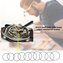 500 шт 0,9 мм уплотнительные кольца мини задней крышки часов Водонепроницаемые Круглые прокладки Инструменты Резиновые Уплотнительные Шайбы аксессуары для ремонта часов