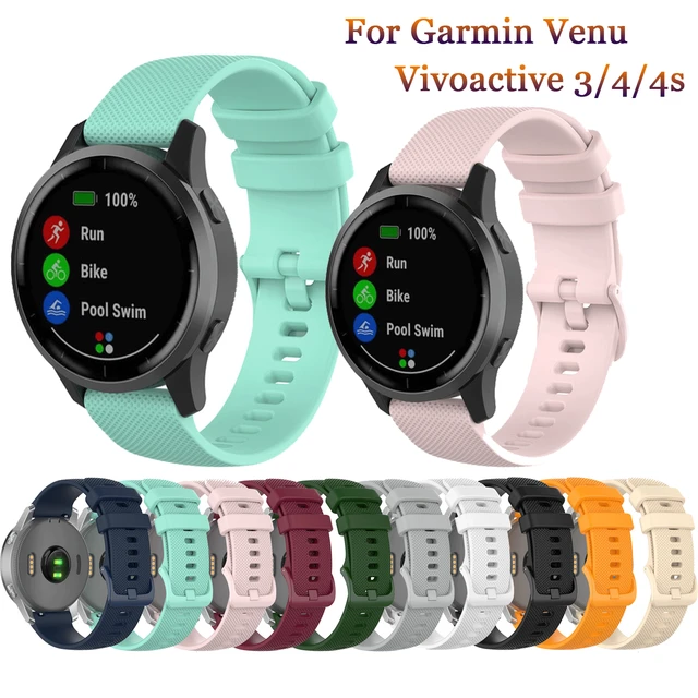 Acheter Bracelet de montre en Silicone pour Garmin Vivoactive 4s, Garmin Vivoactive  3 Venu 2/2s/Sq Vivoactive 4 Forerunner 645 245m, accessoires