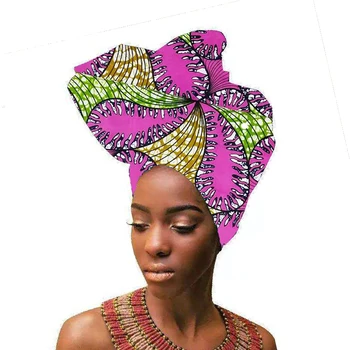 

African Wax Print Head Band Wrap Ankara Heandbands for Women Turban African Nigerian Gele Headtie Cotton Vacation Accessories