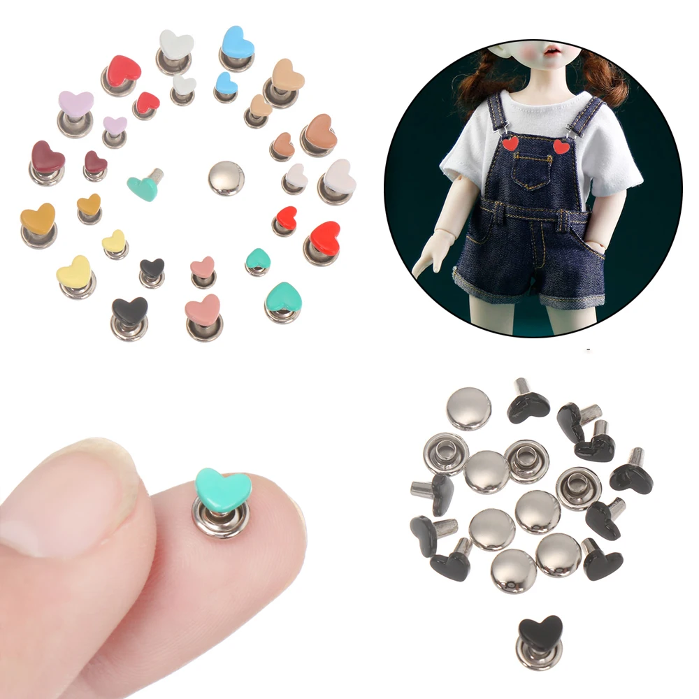Metal Mini Mushroom Spikes Buttons for DIY Doll Clothes Shoes