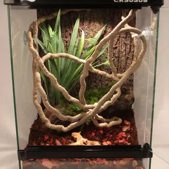

Reptile Tank Landscaping Rainforest Decoration Artcifial Fake Rattan Chameleon Lizard Climbing Vines Rainforest Tank Decoration