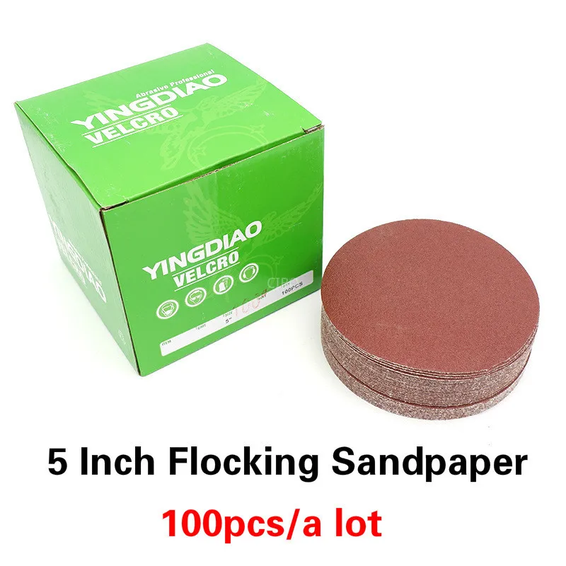 

100pcs CIBO 125mm 5 Inch Round Sandpaper Disk Sand Sheets Grit 40-Grit 1500 Hook and Loop Sanding Disc Polish Free Shipping