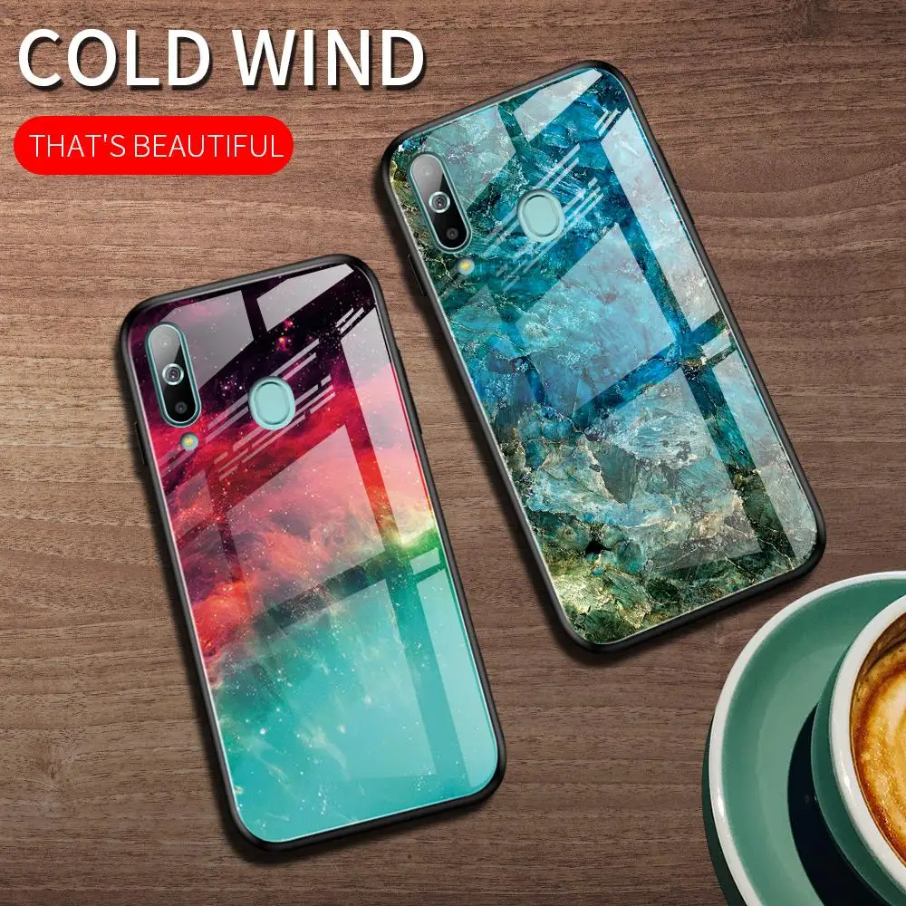 С космическим звездным принтом Стекло чехол для samsung Galaxy A70 A60 A50 A40 A30 A20 A10 A20E A10E S10 S9