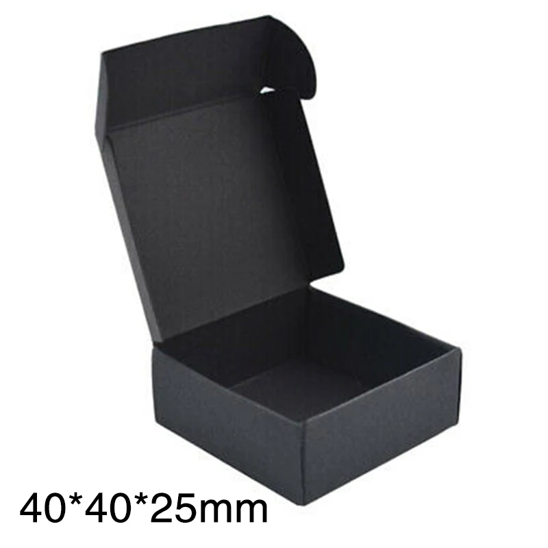 40X40X25mm black Десертная посылка, Подарочная коробка для хранения, коробки для конфет, портативная креативная картонная упаковка 350 г, 10 шт., контейнер для еды на день рождения, фестиваль - Цвет: 40X40X25mm black
