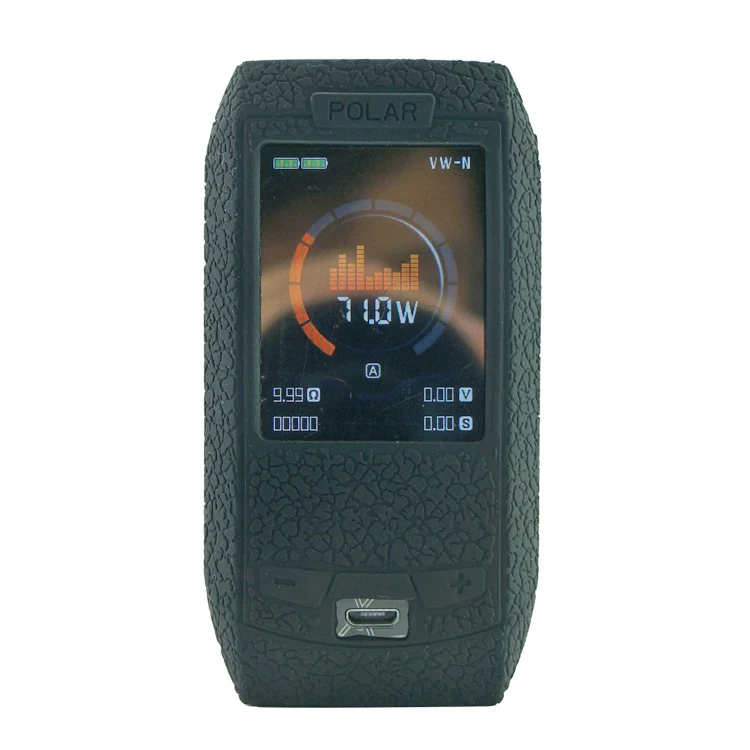 black 50 шт Противоскользящий силиконовый чехол для Vaporesso Polar 220w Mod Pod Vape kit текстурный Чехол резиновый рукав защитный чехол подходит для polar 220 - Цвет: black