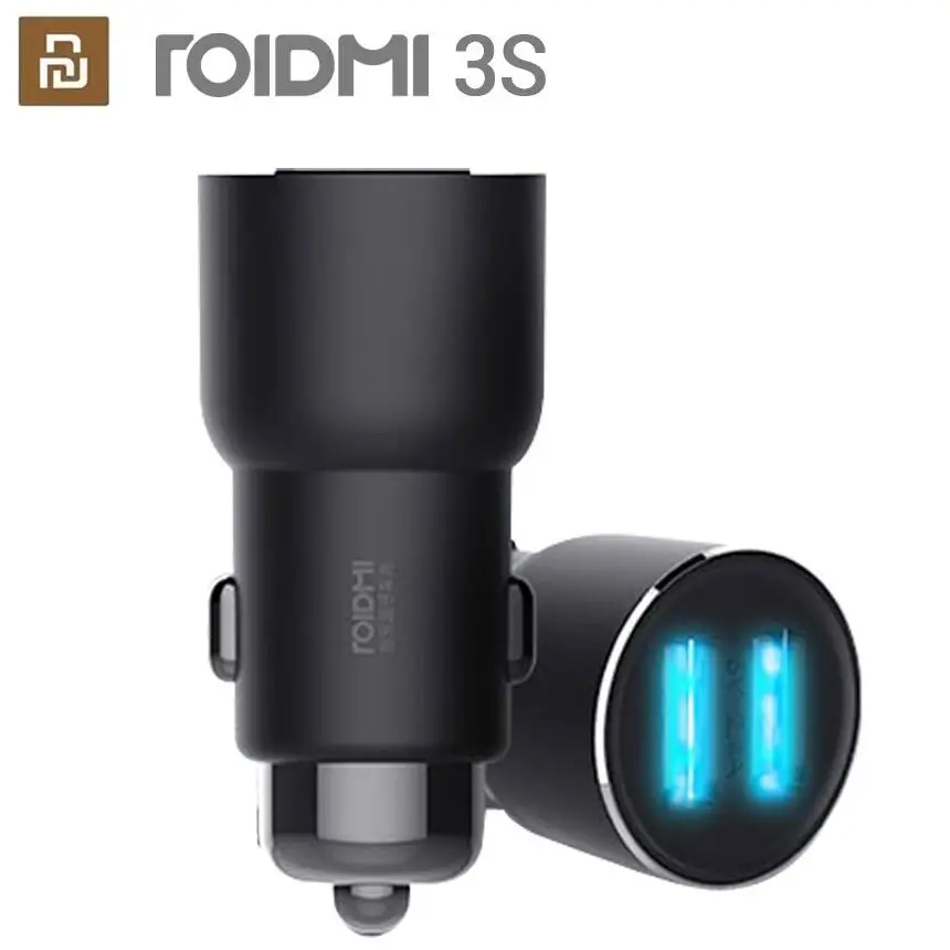 Youpin-cargador de coche ROIDMI 3S con Bluetooth, Transmisor FM, 5V, 3,4a, cargador rápido, reproductor de música MP3 para teléfonos iPhone y Android