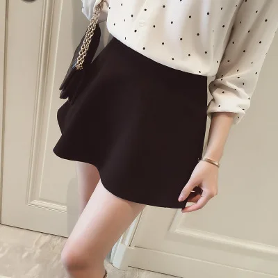 

Supply of Goods Korean-style Solid Color Slimming Large Size Fat Mm Pleated Short Skirt Half-length Short Skirt Women's