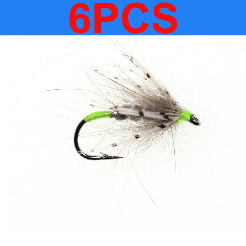 6PCS WY221 Bimoo 6 шт./лот мульти-стиль для ловли нахлыстом сухая влажная Нимфа эмергер куколки Тенкара стример каменный шарик голова Нимфа мухи форели приманки - Цвет: 6PCS WY221