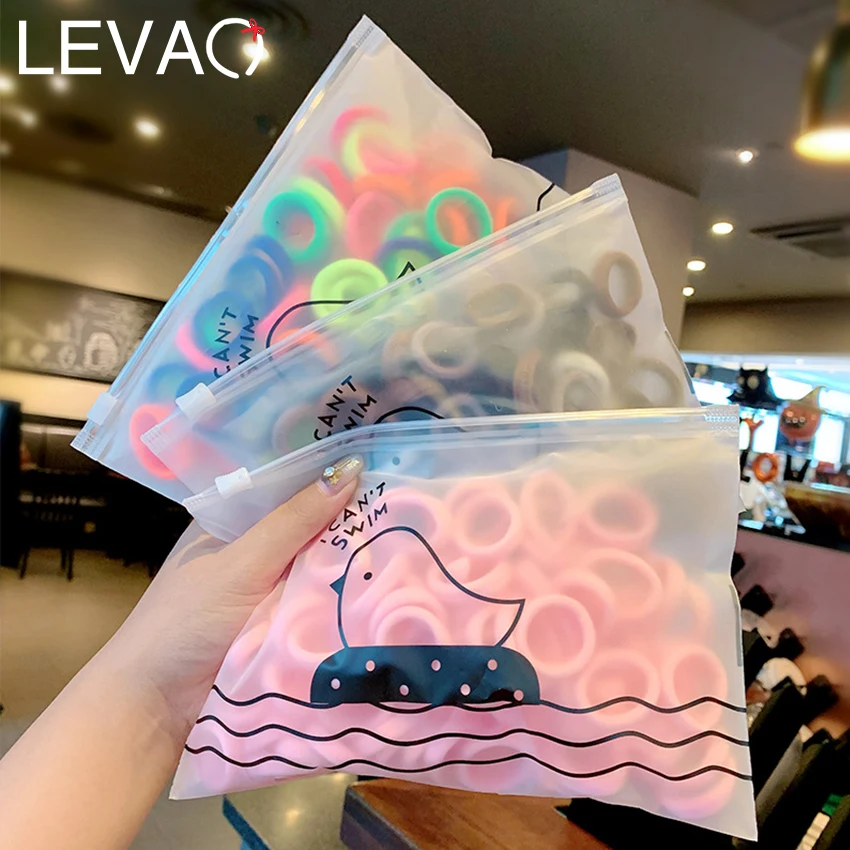 Levao 50 шт./упак. девочек цветной зарядный кабель в нейлоновый оплетке с небольшой резинки для волос ребенка хвост держатель резиновые резинки для волос аксессуары