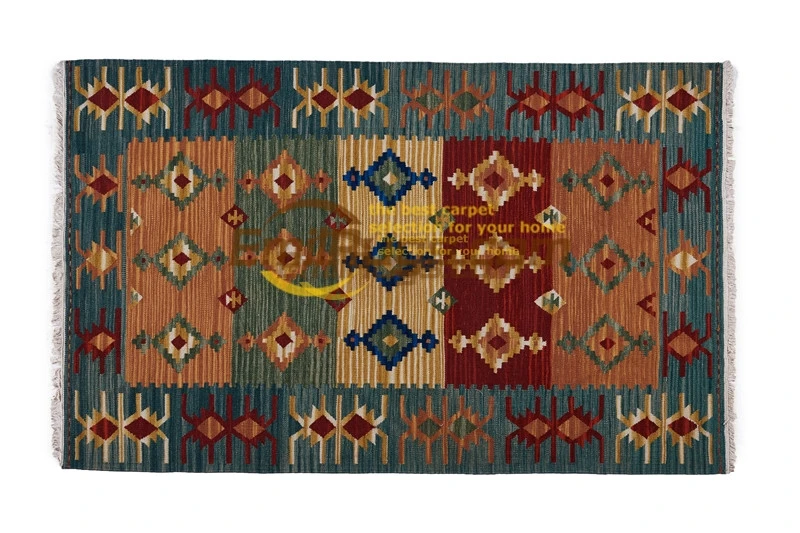 alfombra kilim Wool Handmade Home Decoration Geometric Turkish Wool Knitting