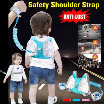 

1.5-2.5m Adjustable Kids Safety Harness Children Leash Anti-lost Wrist Link Wrist Strap Traction Rope Band Baby Walker Wristband