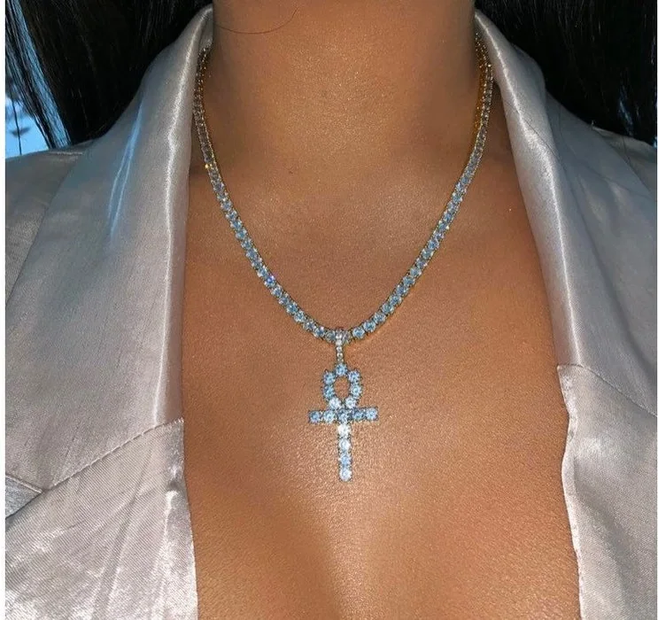 Цепочка с подвеской в стиле хип-хоп для мужчин и женщин ожерелье под золото