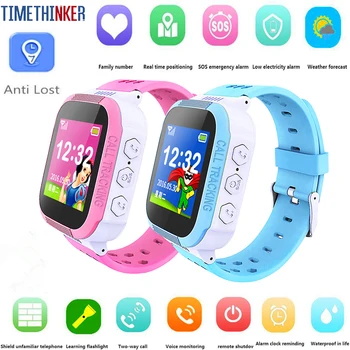 

Timethinker Kids Smart Watch Relogios AGPS Children Smartwatch Bluetooth Reloj SIM Card SOS Call Anti Lost Baby LBS Watch W15