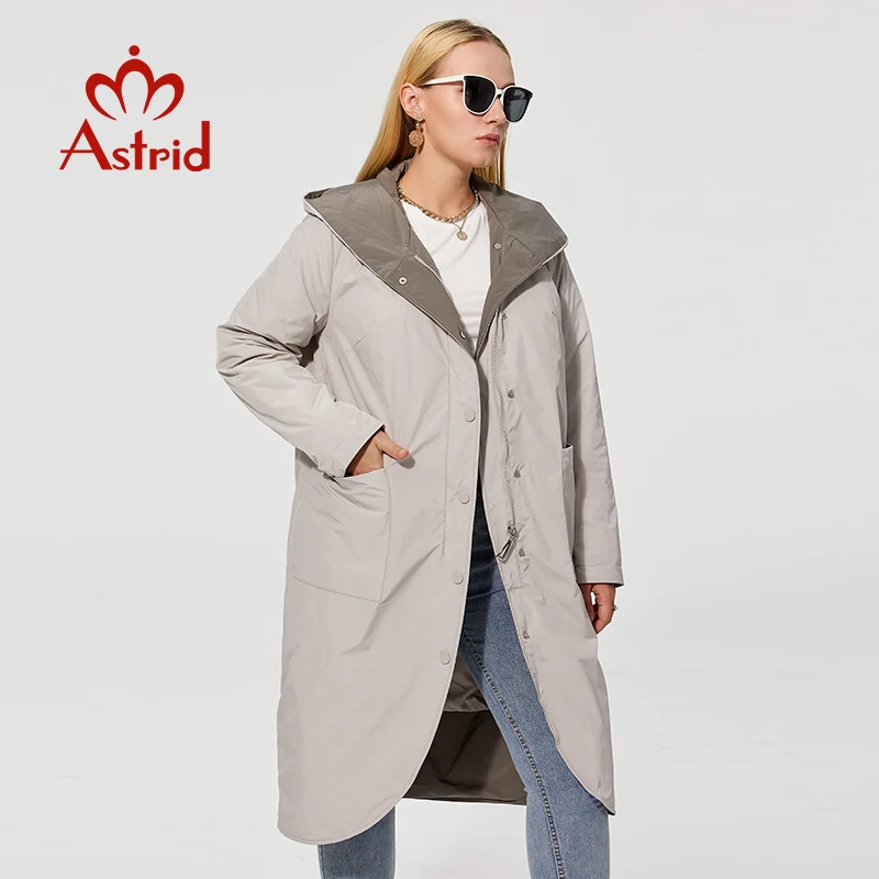 Astrid 2021 осенние женские парки больших размеров тонкие хлопковые элегантные