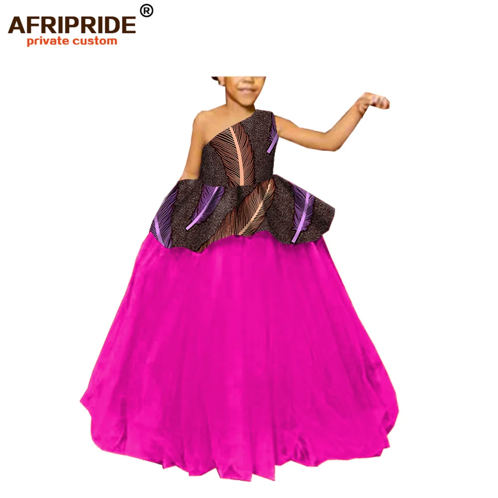 Afripride/вечерние платья в африканском стиле для девочек; платье в пол на одно плечо для девочек; A194006 - Цвет: 299X