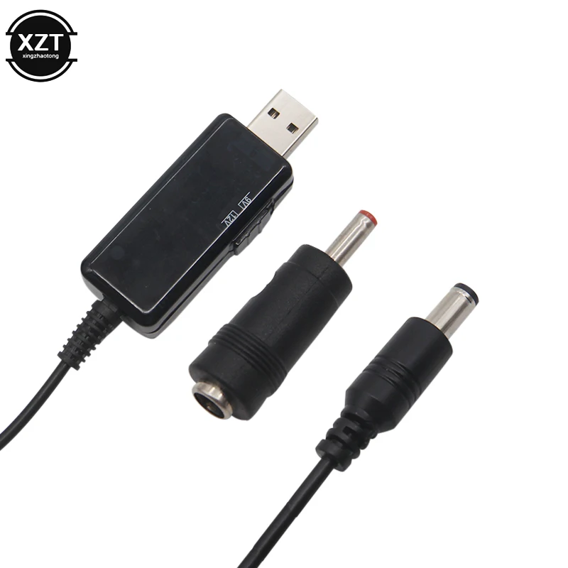 USB к DC повышающий преобразователь кабель 5 в шаг до 9 в 12 В Регулируемое напряжение повышающий вольт трансформатор DC регулятор мощности с переключателем