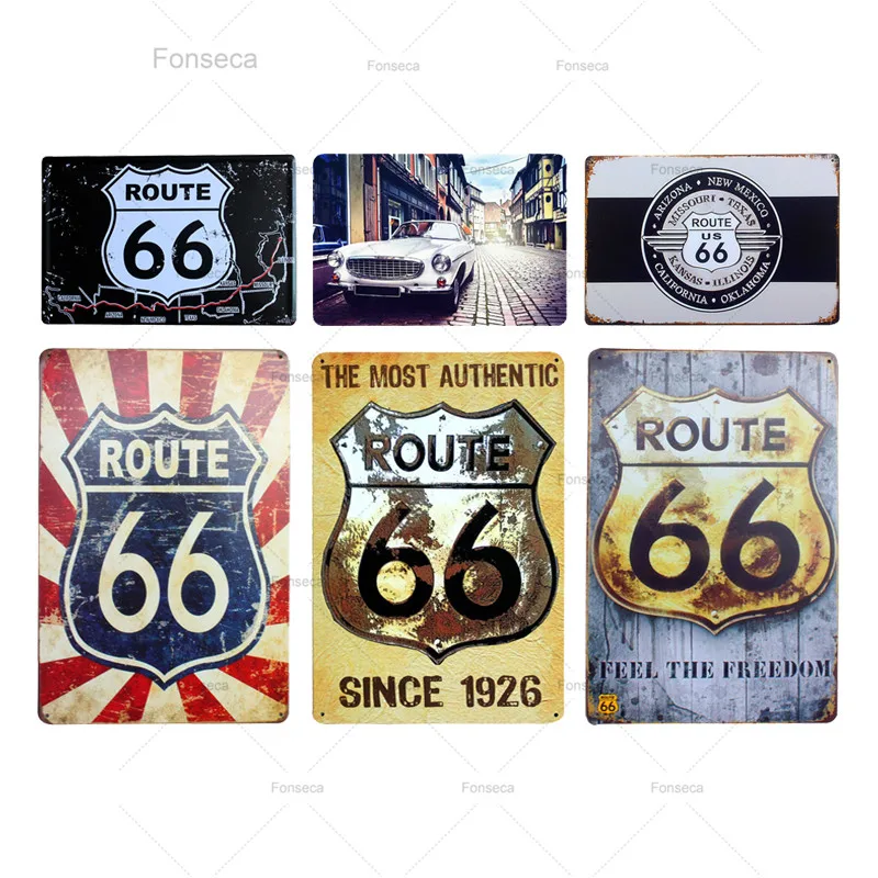 Route 66 табличка мотор автомобиль металлические жестяные знаки Декор для дома бара