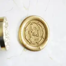 /Свадебная печать штамп/специальная печать Stam/Индивидуальные инициалы с венком рога воск печать штамп/индивидуальная восковая печать Kitp