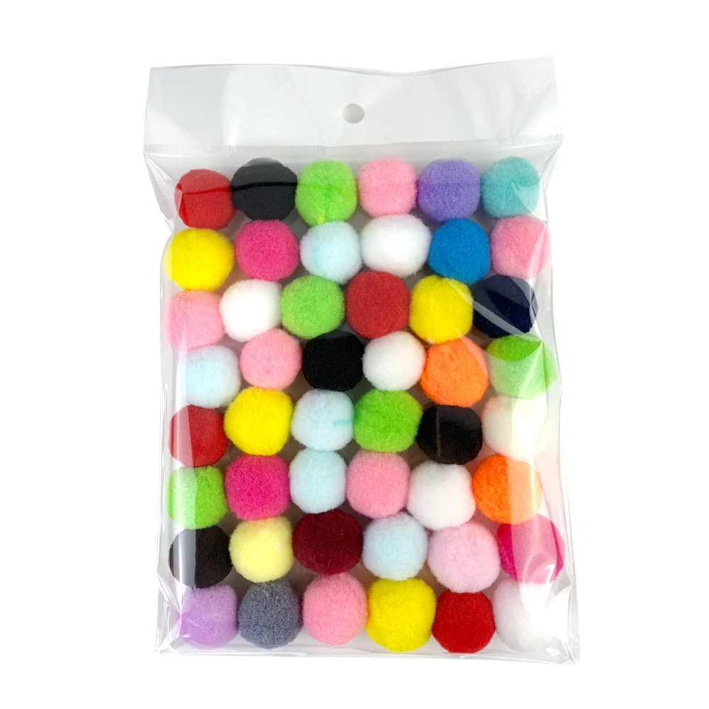 24pc 48pc Solid Color Stretch Plush Ball Cat Toys Interactive Cat Pom Ball Plush Colorful Funny Cat Chew Toy Kitten Dropshipping 