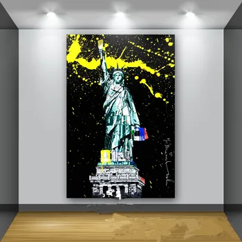 

Statue Of Liberty Graffiti Tideway Street Art Creative Personality Abstract Frameless Draw Home Living Room Wall Decor M3794