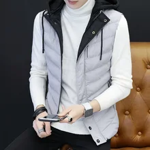 Стиль жилет мужской жилет осень и зима вниз хлопок теплый жилет Мужская Верхняя одежда корейский стиль тренд Красивый хлопок Ves