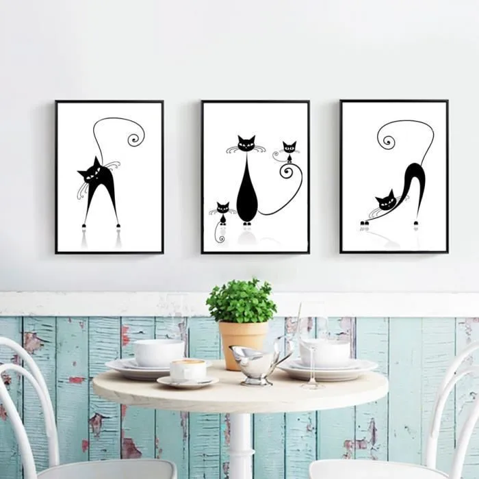 

Decorative Painting Triple Lines Cat Computer Airbrush Painting AliExpress Amazon Wish Painting Core Decorative Painting