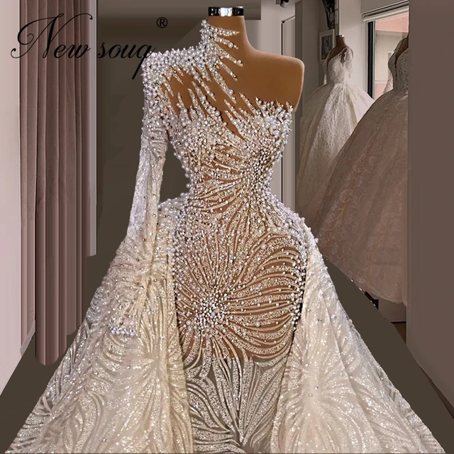 Haute Dubai Pearls Evening Dresses For 