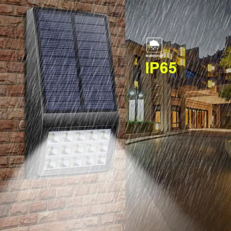 Светодиодный Солнечный настенный светильник IP65 Водонепроницаемый аварийный энергосберегающий садовый фонарь настенные лампы, работающие от солнечной энергии