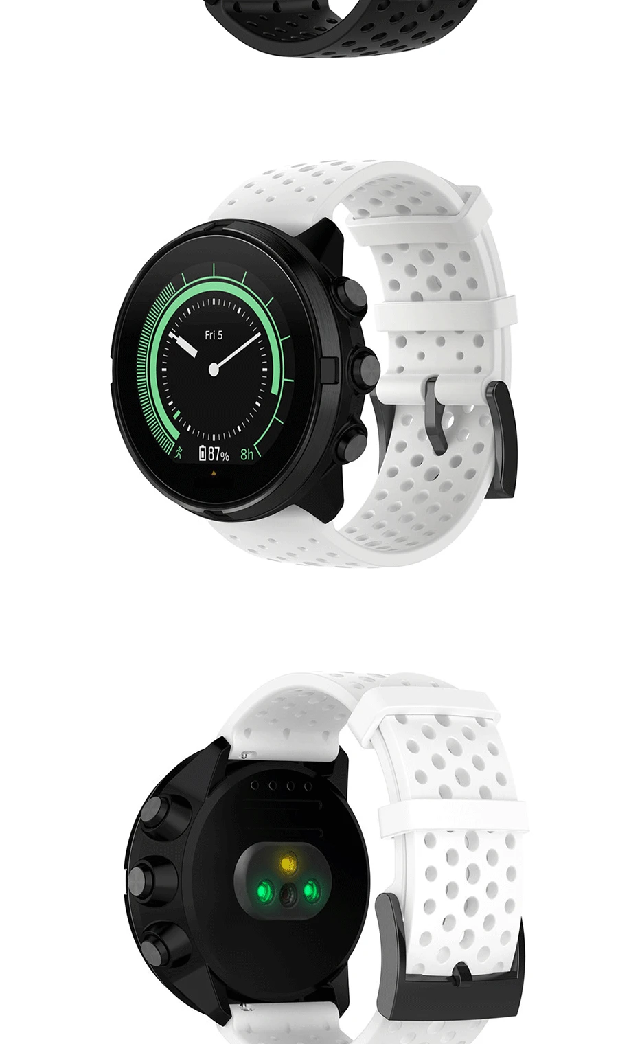 Silikon-Uhrenarmband für Suunto Spartan Sport Wrist HR für Suunto 9/9 Baro/Suunto 7/D5 Uhr, 24 mm Ersatzarmband – Detail 4