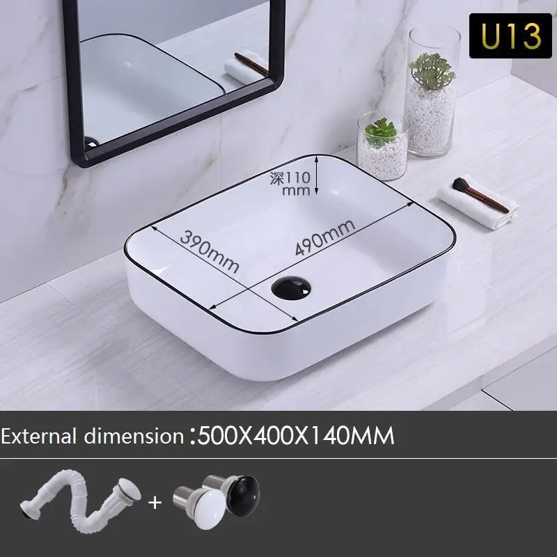 Version Q Wastafel Waschtisch миска Lavandino Bacia De Lavagem Bassin Lavatorio Vanity Da Appoggio раковина для ванной Lavabo умывальник - Цвет: Version Q