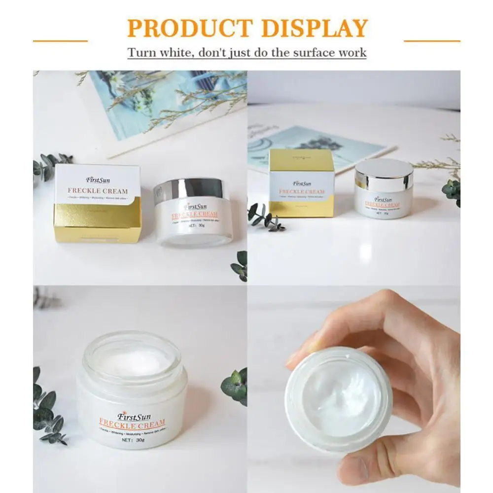 

Strong Freckle Whitening Cream Face Care Fade Speckle Melasma Pigment Melanin Sunburn Acne After sun repair