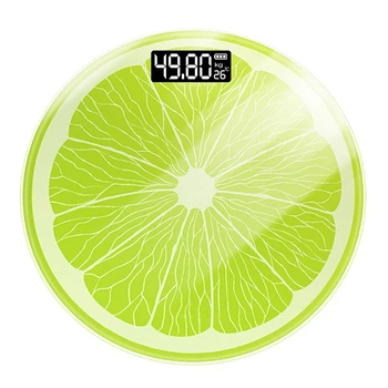 

Intelligent Digital Weight Scale Lemon Health Scale LCD Display Battery Battery Bathroom Electronic Floor Scale
