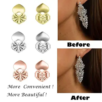 

Earring Backs Support Butterfly Earring Lifts Fits all Post Earrings Set Gold Color Silver Color Earrings Jewelry Accessories