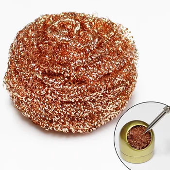 

New 20Pcs Soldering Handle Cleaning Steel Wire Sponge Ball Welding Soldering Accessories for Solder Iron Tip