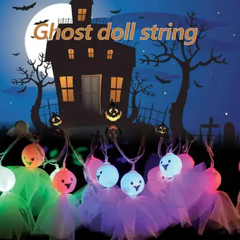 

LED Ghost Doll Shape Light String Fairy Lights Halloween Christmas Decoration