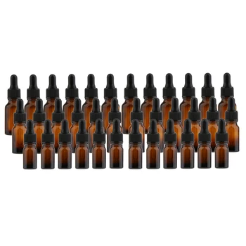 

36 Pcs Empty Amber Glass Essential Oil Bottles Vials With Eye Dropper Refillable