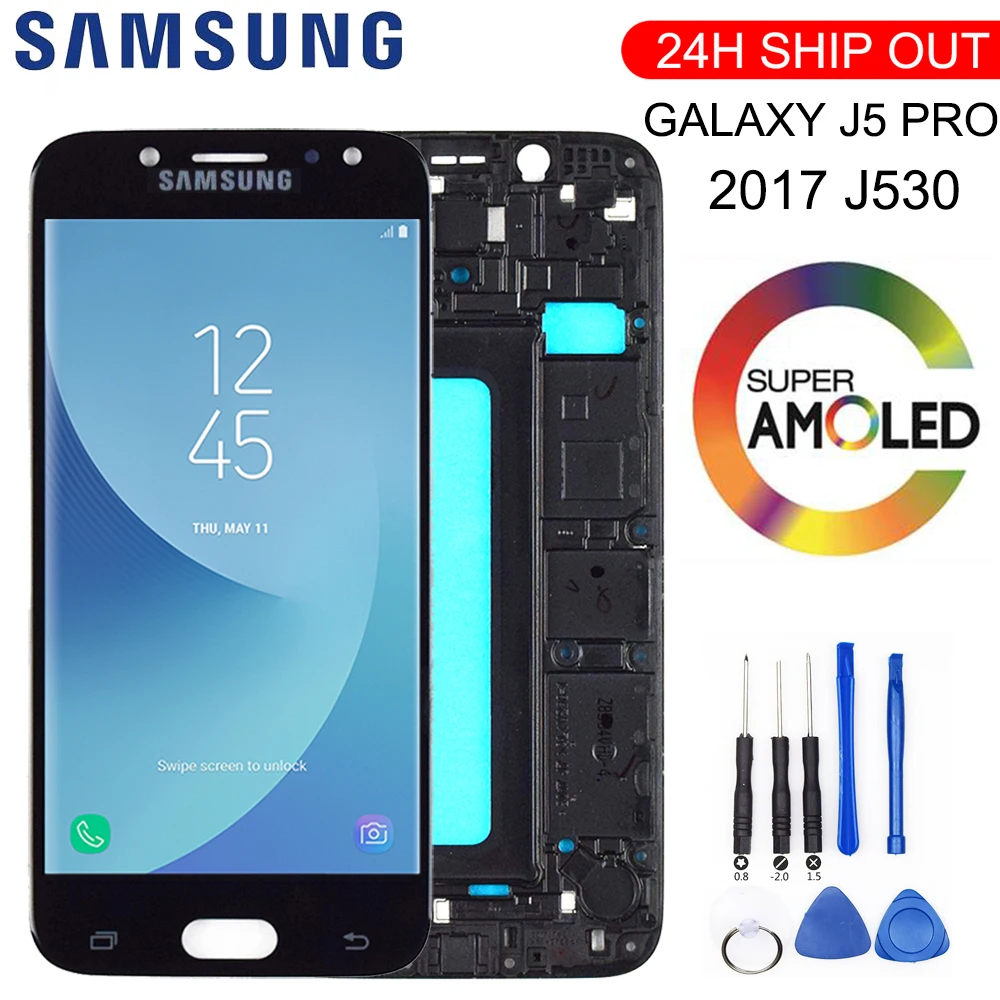 Новый 5 2 дюймовый Super AMOLED ЖК дисплей для SAMSUNG Galaxy J5 2017 сенсорный экран Pro J530 с