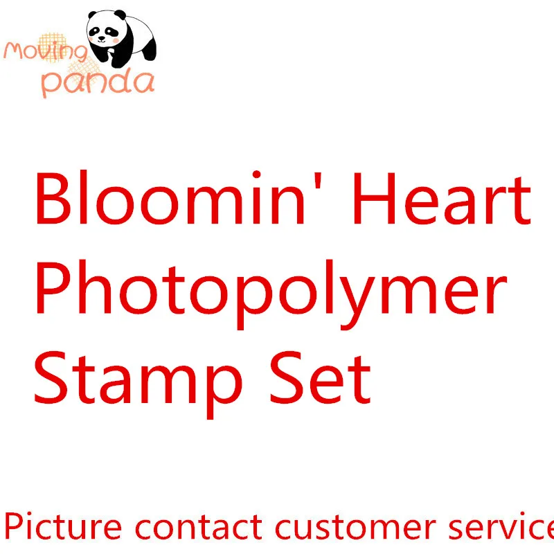 MovingPanda JC083 Bloomin' Heart Clear-Mount Stamp Set Metal Cutting Dies and stamps for scrapbooking making paper cards | Дом и сад