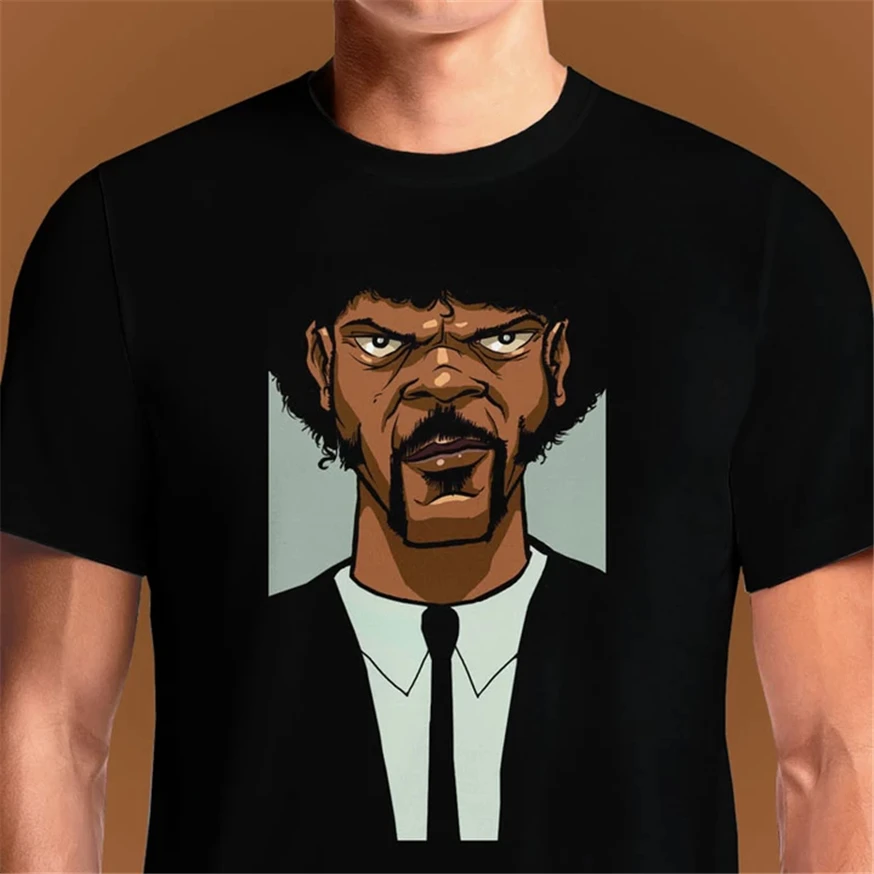 Jules Say What agen Pulp fiction Samuel L. Jackson забавная черная футболка S-6Xl высококачественная