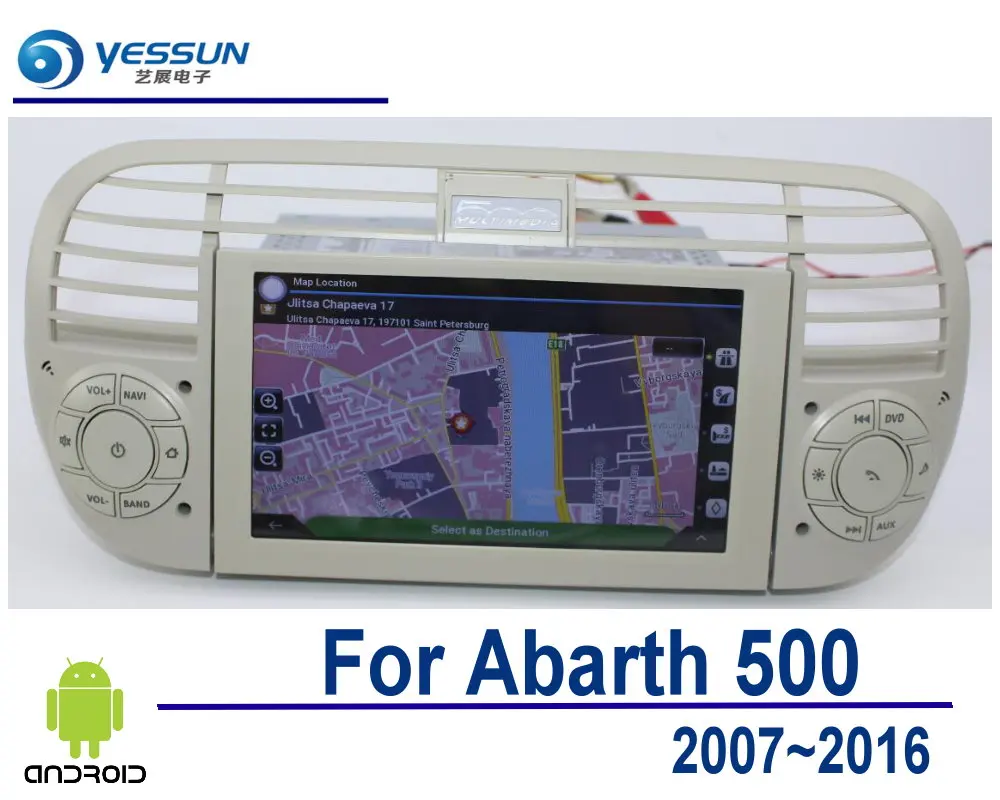 YESSUN для Abarth 500 2007~ автомобильное мультимедиа андроид радио CD DVD плеер с gps-навигатором Карта Навигация Аудио Видео Стерео система