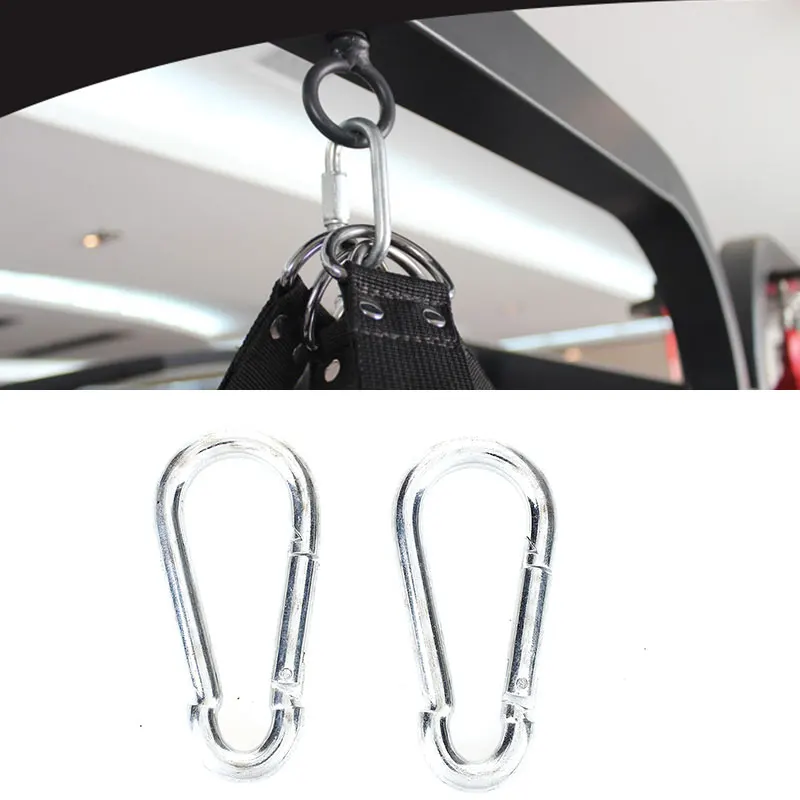 

Lock Catch Carabiner Outdoors Fitness Equipment 2pcs Metal Portable Practical Durable Motion Camping Abdominal Muscles Gym