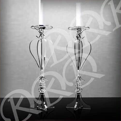 2PCS Clear Beautiful Acrylic Candelabra Holder For Wedding Dinning Table Decor.