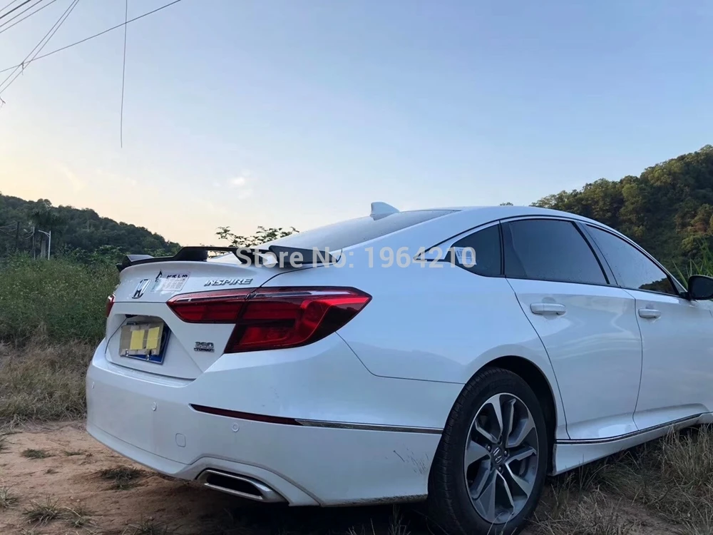 Для Honda 18 10th Accord INSPIRE Универсальный Стиль ABS пластик материал глянцевый черный цвет спойлер заднего багажника, крыла
