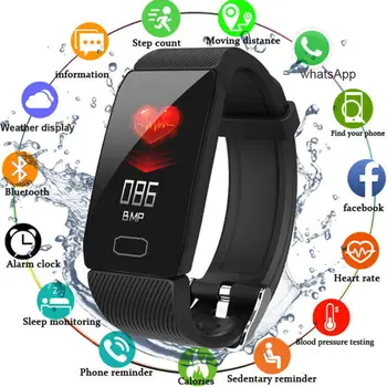 

2019 New Smart Watch Q1 Fitness Tracker Waterproof Sport Watch for iOS Android Wristbands